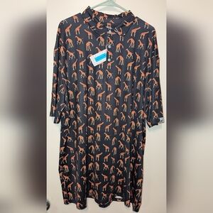 Proud Ninety 90 Shirt Polo golf Pickball Men's 3X NWT Giraffe print